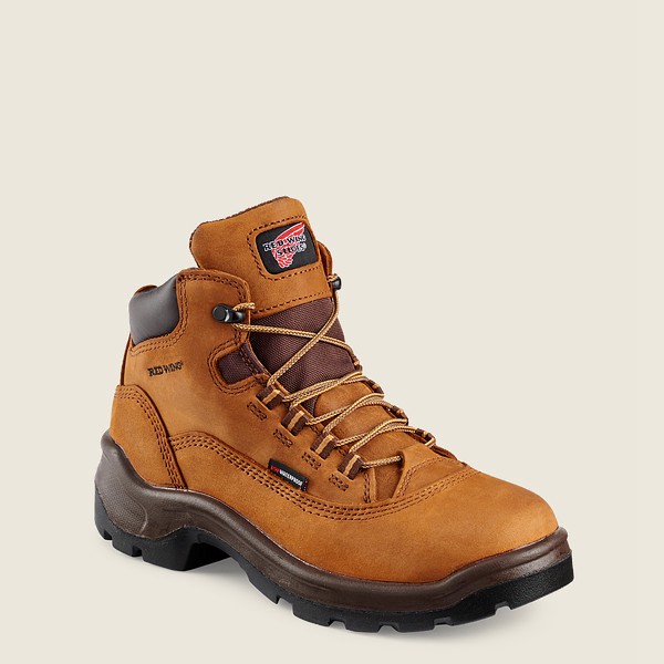 Red Wing Womens Flexbond - 5-inch Waterproof Safety Toe - Work Boots Brown - 7506WDKFQ